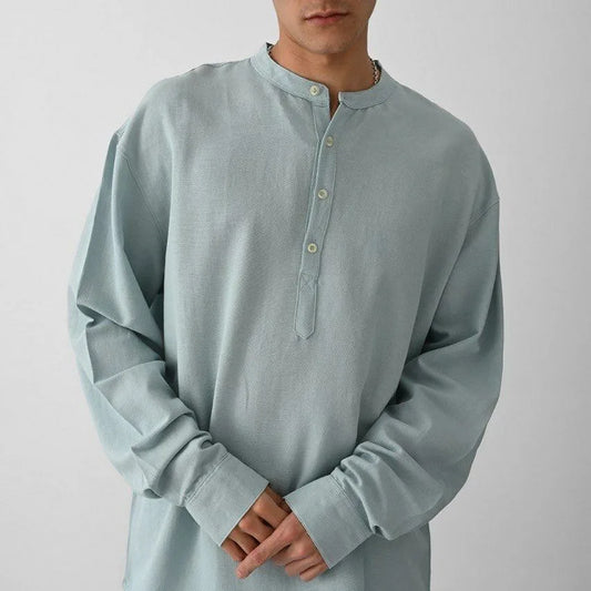 قميص كم طويل بياقة